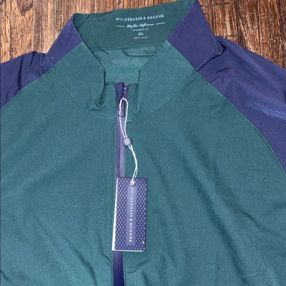 Holderness & Bourne The Hyde Jacket XXL NWT Blue Green Colorblock Gorpcore Golf - Picture 6 of 7
